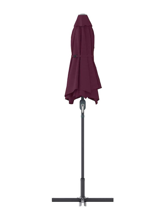 Aluminium Burgundische Garten- und Terrassen-Sonnenschirm 3,8x1,96xHöhe 2,35 m