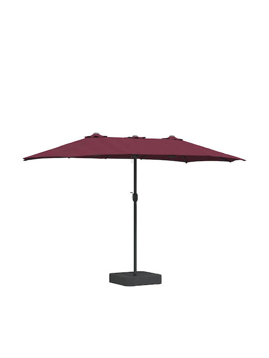 Aluminum Burgundy Garden & Terrace Parasol 3.85x2.09xHeight 2.44m