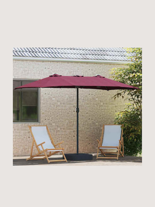 Aluminum Burgundy Garden & Terrace Parasol 3.85x2.09xHeight 2.44m