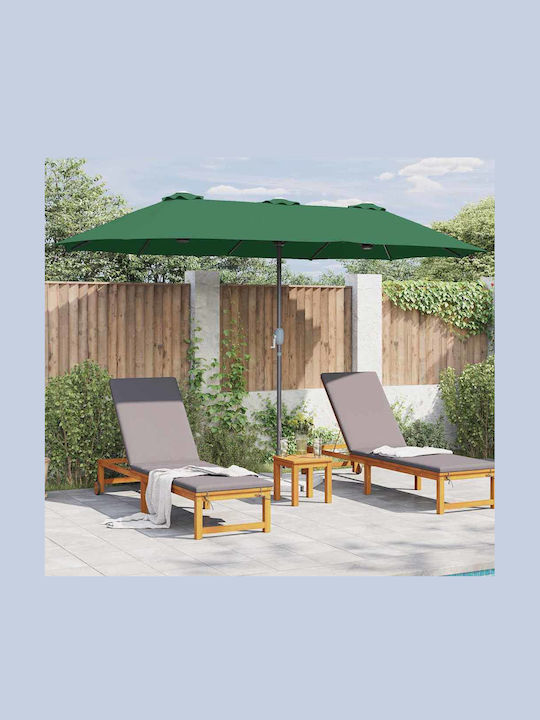 Aluminium Garten- und Terrassen-Sonnenschirm Grüne 3,8x1,96xHöhe 2,35 m