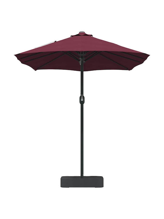 Aluminum Burgundy Garden & Terrace Parasol 3.85x2.09xHeight 2.44m
