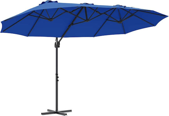 Umbrelă Metalică Albastru 3.72x1.98m