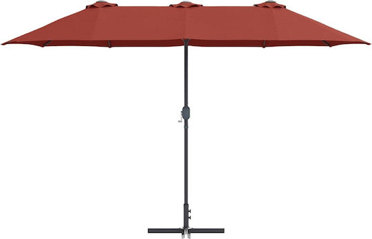 Aluminum Garden Parasol Orange 3.8x1.96xHeight 2.35m