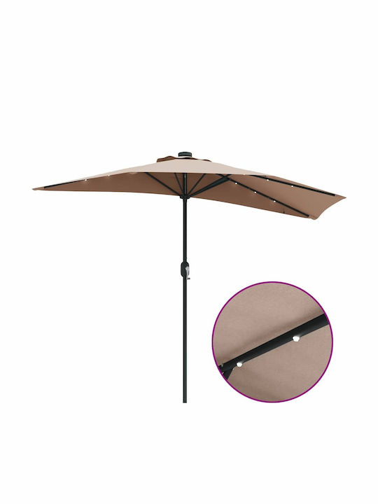 Umbrelă Suspendată Din Aluminiu Maro 2.94x1.5xÎnălțime2.24m