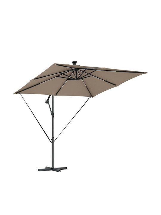 Umbrelă Suspendată Din Aluminiu Maro 2.94x2.94xÎnălțime 2.5m