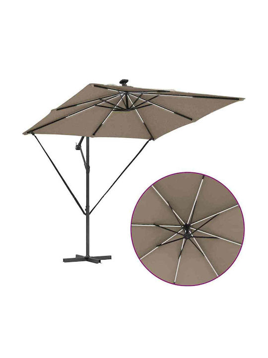 Umbrelă Suspendată Din Aluminiu Maro 2.94x2.94xÎnălțime 2.5m