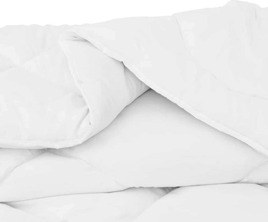 vidaXL Σετ Πάπλωμα Μονό με Γέμιση Microfiber 135x200εκ. Λευκό 2τμχ