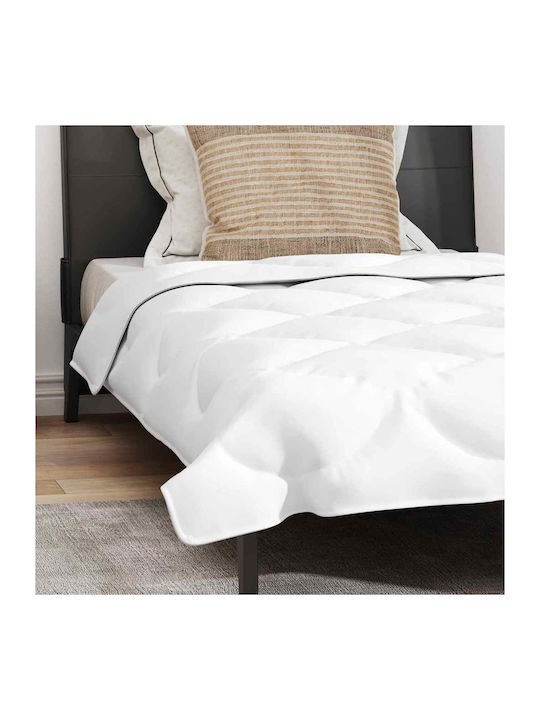 vidaXL Bettdecken-Set Einzelbett mit Microfiber-Füllung 135x200cm White 2Stück