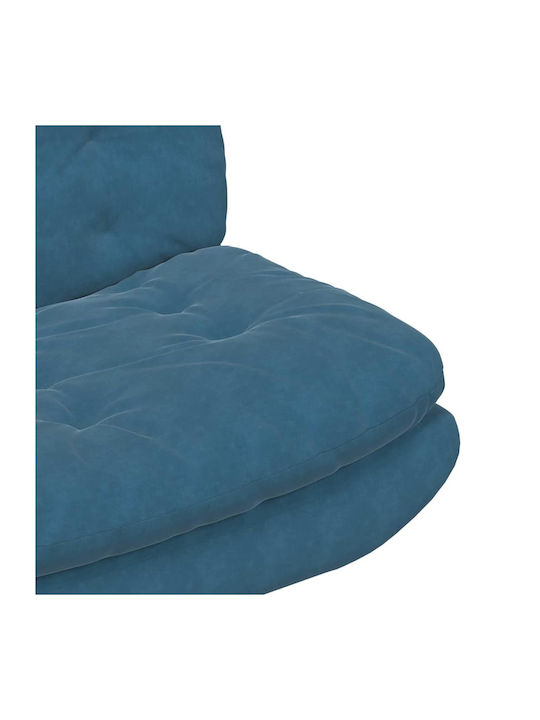 Swivel Velvet Blue Armchair 63x75x76cm