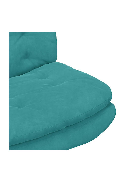 Drehbarer Samt-Türkis Sessel 63x75x76cm