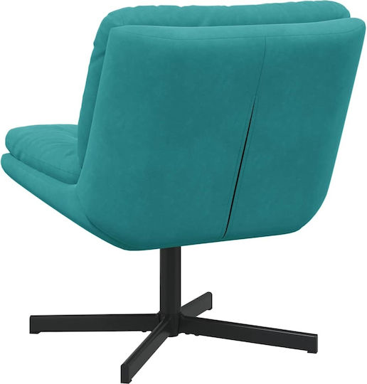 Drehbarer Samt-Türkis Sessel 63x75x76cm