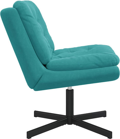 Drehbarer Samt-Türkis Sessel 63x75x76cm