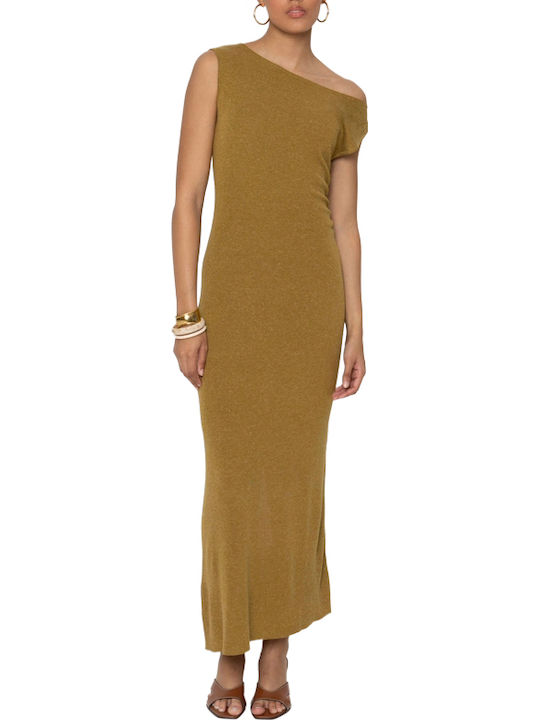 Kynthia Summer Maxi Knitted Dress Khaki