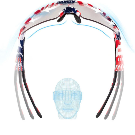 Rockbros Cycling Glasses with White Frame & Photochromic Lenses