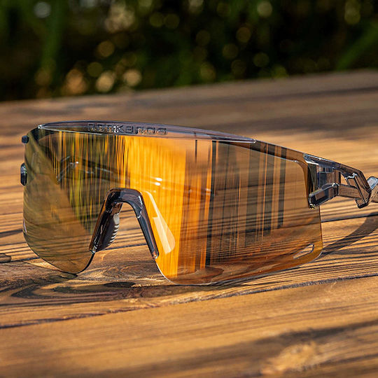Rockbros Cycling Glasses with White Frame & Polarized / Transparent Lenses