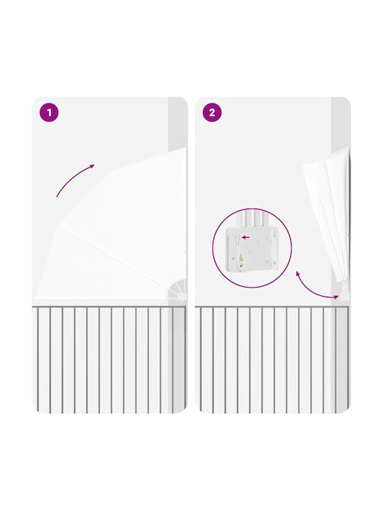 vidaXL Seitenrolloschatten Garten Weiß 2.1x2.1m