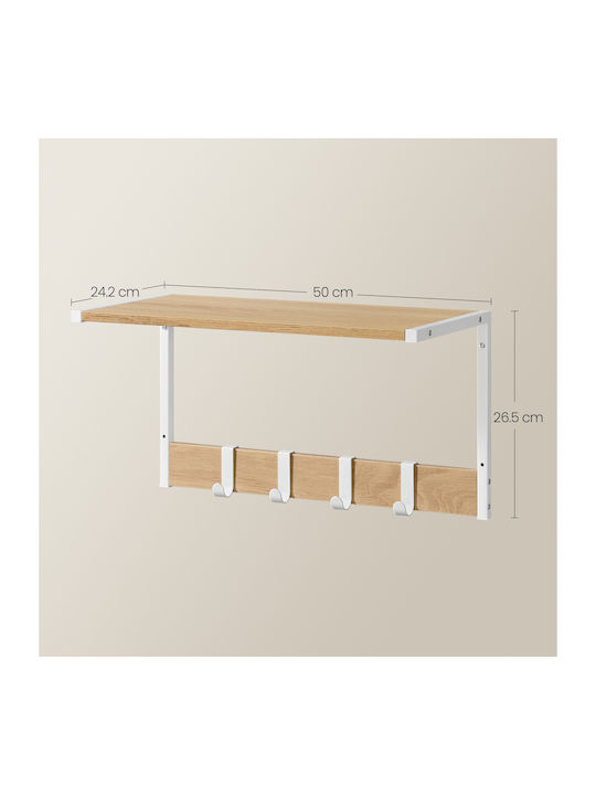 Raft Perete Oak White 50x24.2x26.5cm