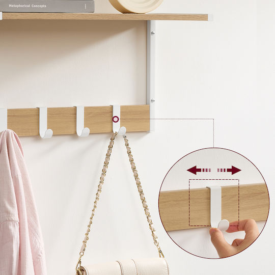Ράφι Δρυς Λευκό 50x24.2x26.5εκ.