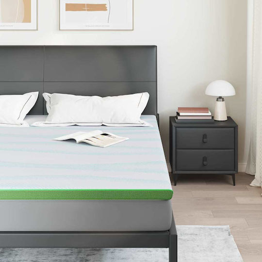 vidaXL Matratzenauflage King Size Polyester 200x200x6 cm