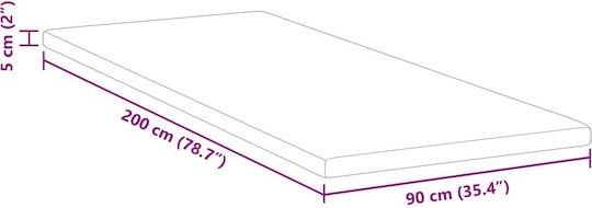 vidaXL Mattress Topper Single Polyester 90x200x5cm