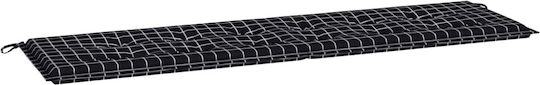 vidaXL Μαξιλάρι για Παγκάκι Κήπου Καρό Μοτίβο 50x180εκ.