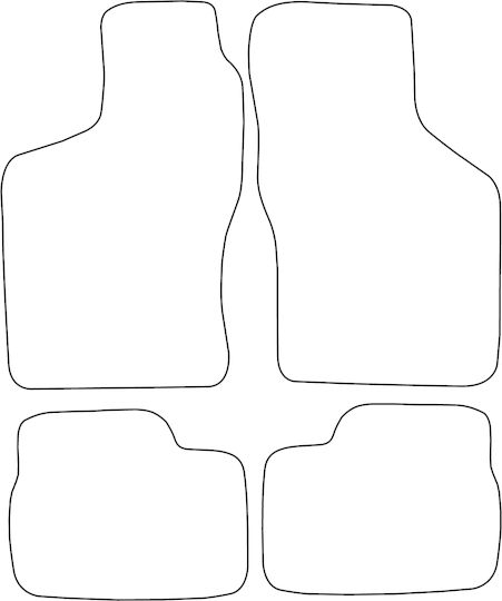 Set Velour Mats Matching Opel Calibra 1990-1997 Black Edging