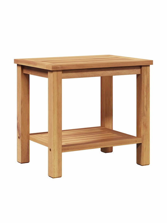 Sitting Room Table for Small Outdoor Spaces Made of Brown Teak 50x35x45cm