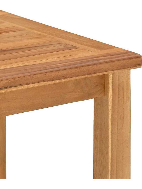 Sitting Room Table for Small Outdoor Spaces from Teak Brown 70x40x45cm