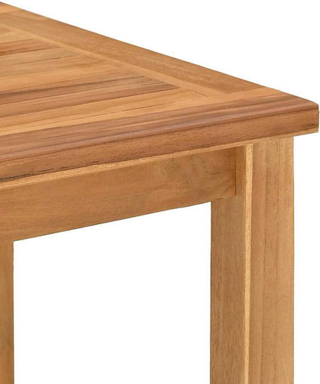 Sitting Room Table for Small Outdoor Spaces from Teak Brown 70x40x45cm