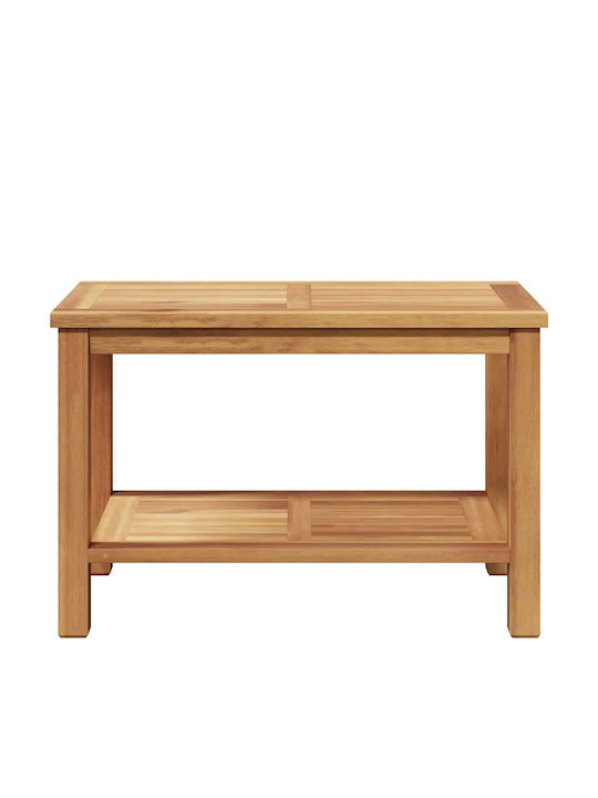 Sitting Room Table for Small Outdoor Spaces from Teak Brown 70x40x45cm