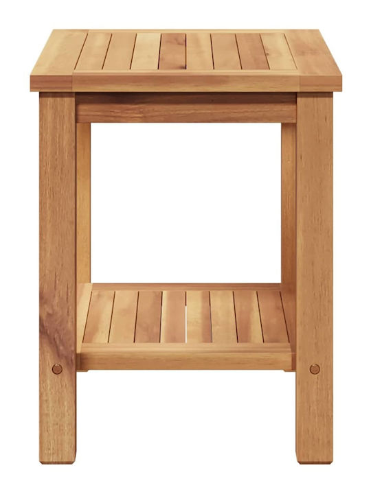 Sitting Room Table for Small Outdoor Spaces Made of Brown Teak 50x35x45cm