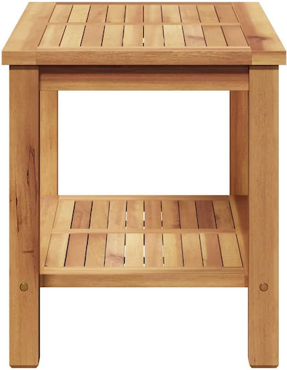 Sitting Room Table for Small Outdoor Spaces from Teak Brown 70x40x45cm
