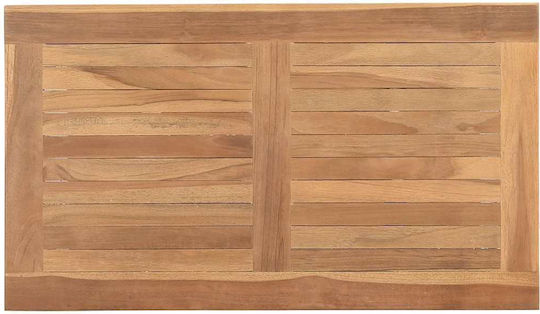 Sitting Room Table for Small Outdoor Spaces from Teak Brown 70x40x45cm