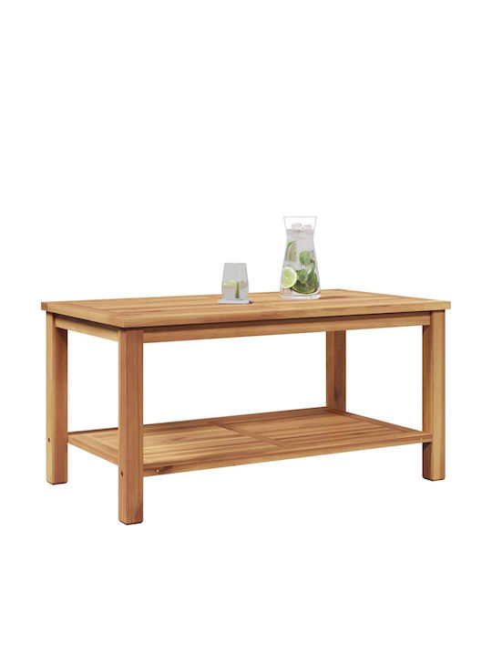 Sitting Room Table for Small Outdoor Spaces from Teak Brown 90x50x45cm