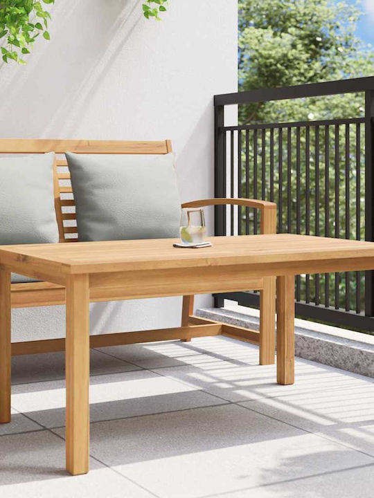 Garden Table for Outdoor Sitting Area from Teak Brown 110x55x45cm