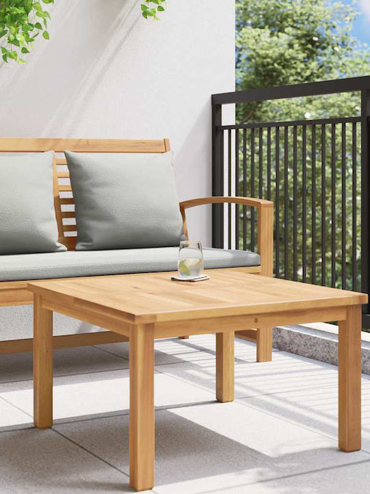 Sitting Room Table for Small Outdoor Spaces made of Teak Brown 60x60x36cm