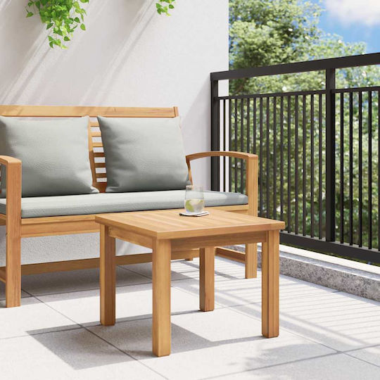 Sitting Room Table for Small Outdoor Spaces from Teak Brown 45x45x36cm