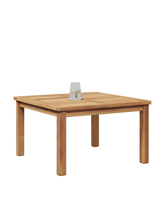 Sitting Room Table for Small Outdoor Spaces made of Teak Brown 60x60x36cm