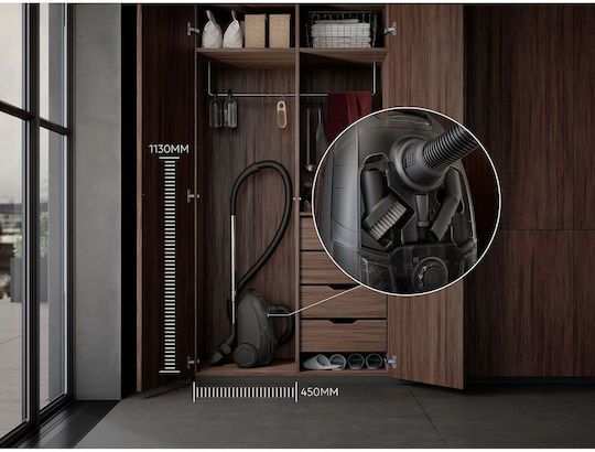 AEG AB31C1GG Ηλεκτρική Σκούπα 750W με Σακούλα 3lt Μαύρη