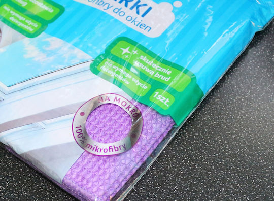Gosia Cleaning Cloths with Microfibers for Windows Purple 38x38cm 2pcs