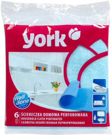 York Πανάκια Καθαρισμού με Μικροΐνες Γενικής Χρήσης 34x35εκ. 6τμχ