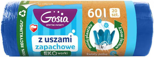Gosia Trash Bags for the Garden Capacity 60lt with Handles 60x100cm 18pcs Black