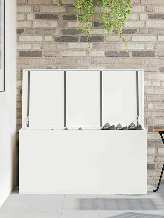 vidaXL Outdoor Storage Box White L100xW50.5xH50cm