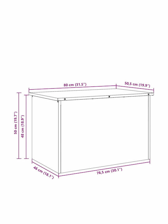 vidaXL Outdoor Storage Box Green L80xW50.5xH50cm