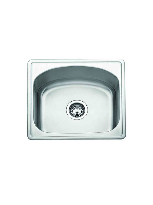 Gloria Tetras 475 18-1113 Drop-In Sink Inox Satin W50xD39cm Silver