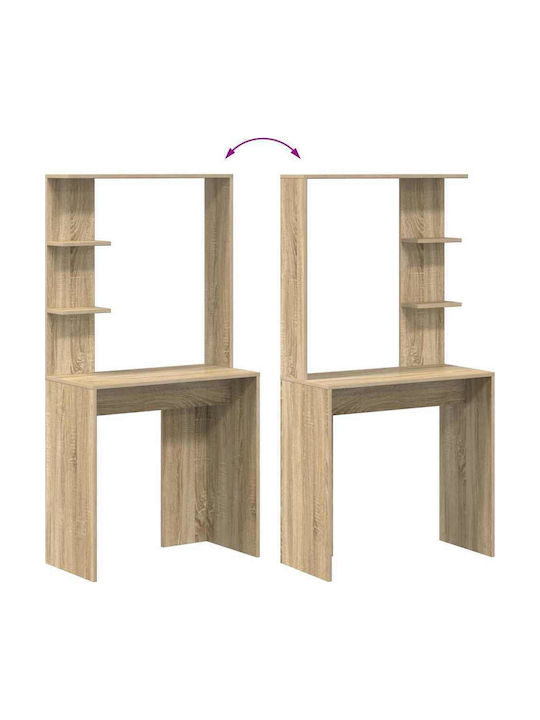 Birou de Calculatoare din Lemn de Stejar Sonoma 78.5x37x154.5cm