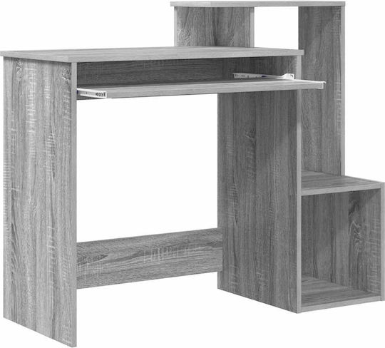 Birou de calculatoare din lemn Gri Sonoma 106x40x88.5cm