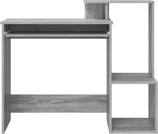 Birou de calculatoare din lemn Gri Sonoma 106x40x88.5cm