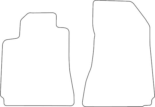 Set Covorașe Velur Potrivite Alfa Romeo Spider III 2006-2010 Margine Albastră