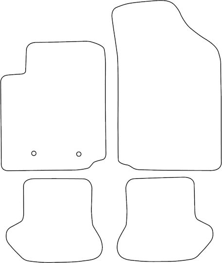 Set Velour Mats Matching Citroen C3 Pluriel 2003-2010 Blue Edging